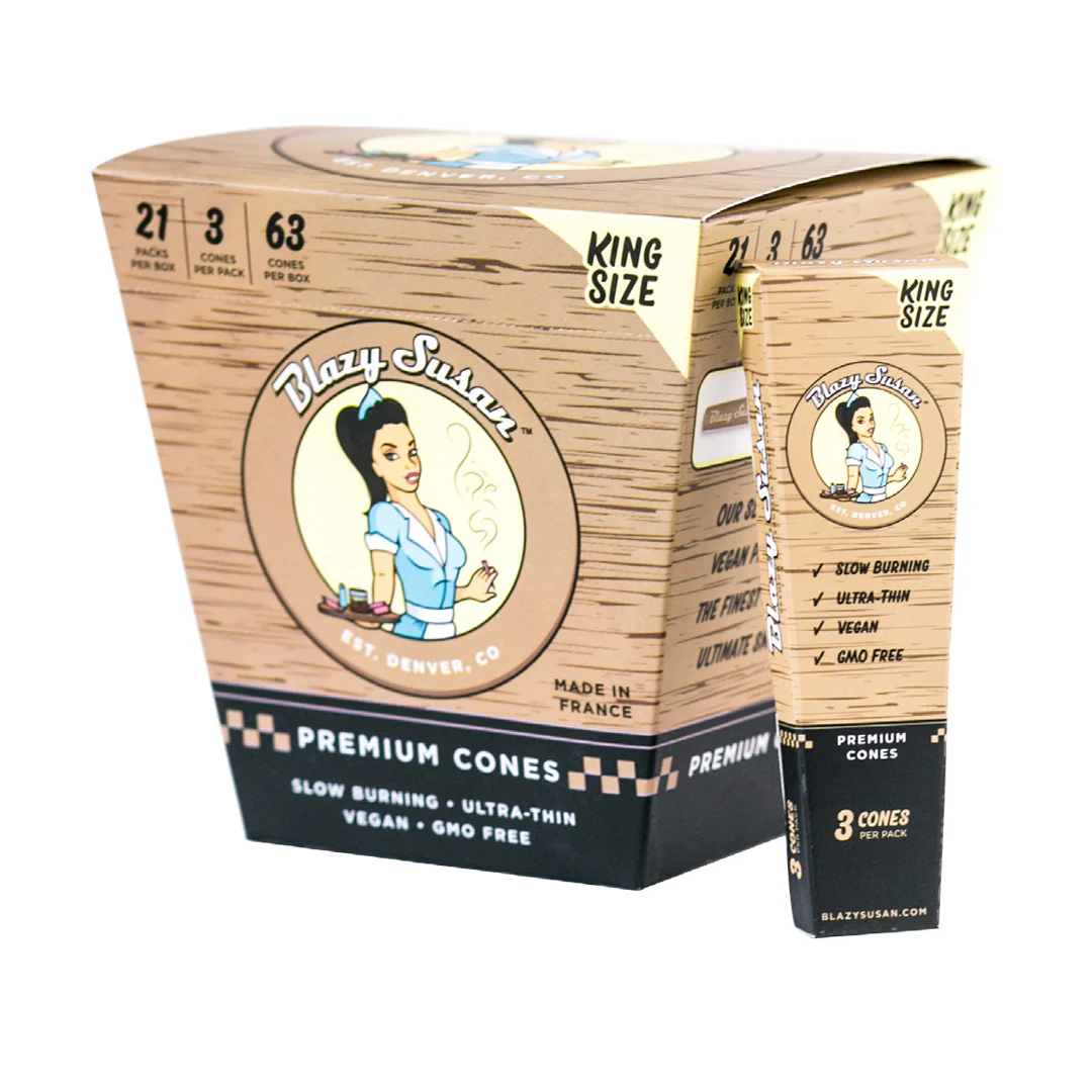 Blazy Susan Unbleached Paper Cones - Image 2