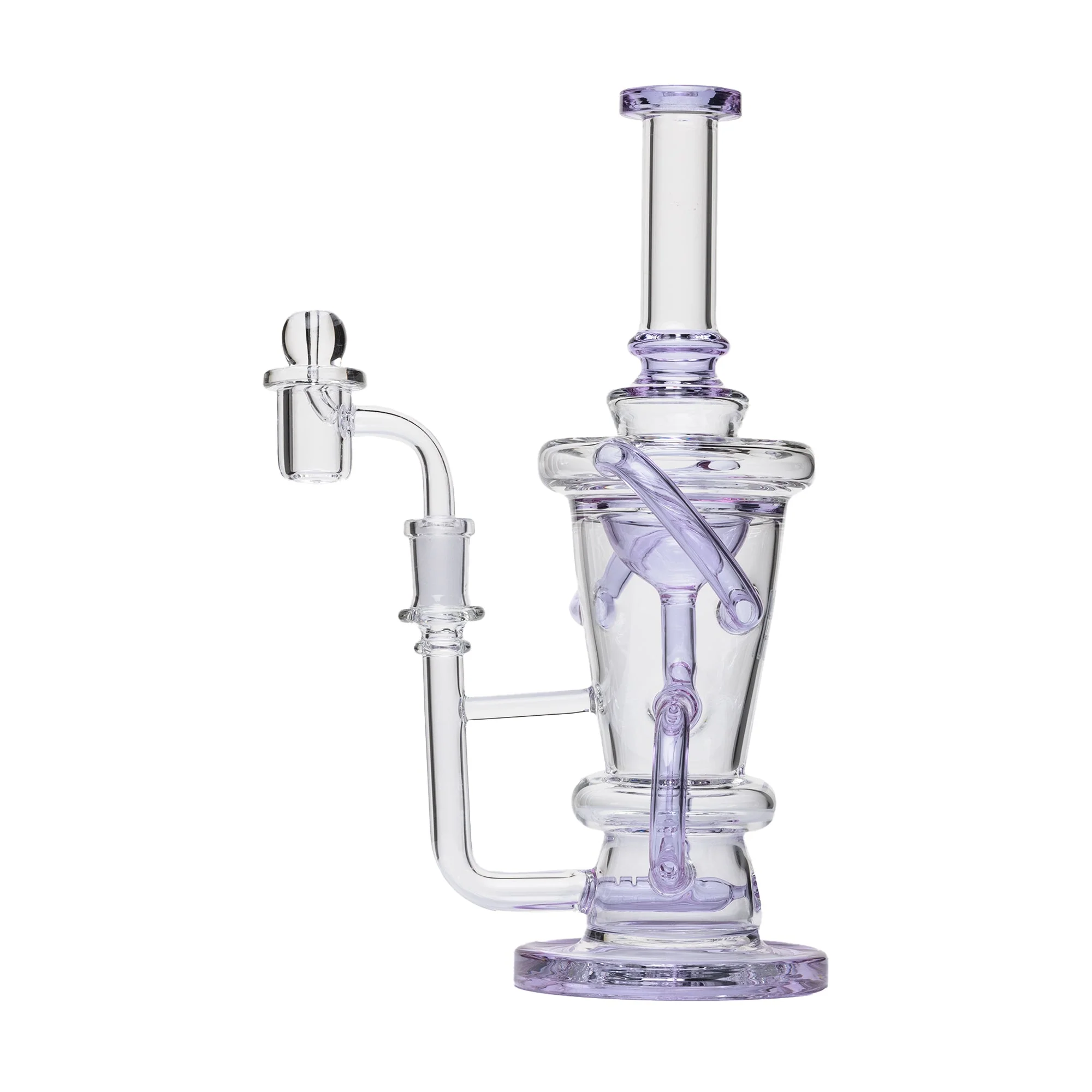 Human Grade 10.25" Straight Recycler Glass Water Pipe - Image 3