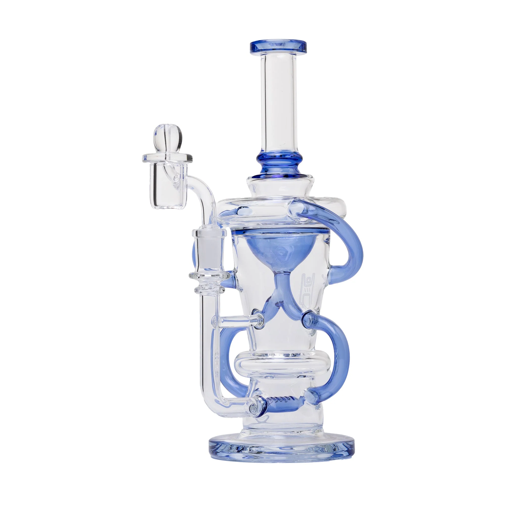 Human Grade 10.25" Straight Recycler Glass Water Pipe - Image 7