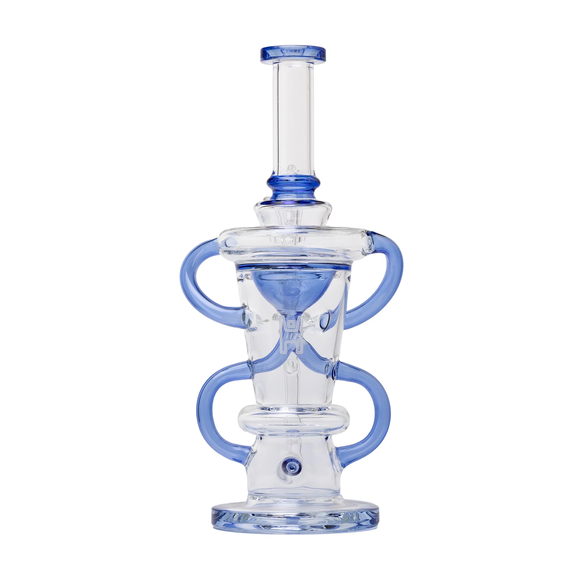 Human Grade 10.25" Straight Recycler Glass Water Pipe - Image 9