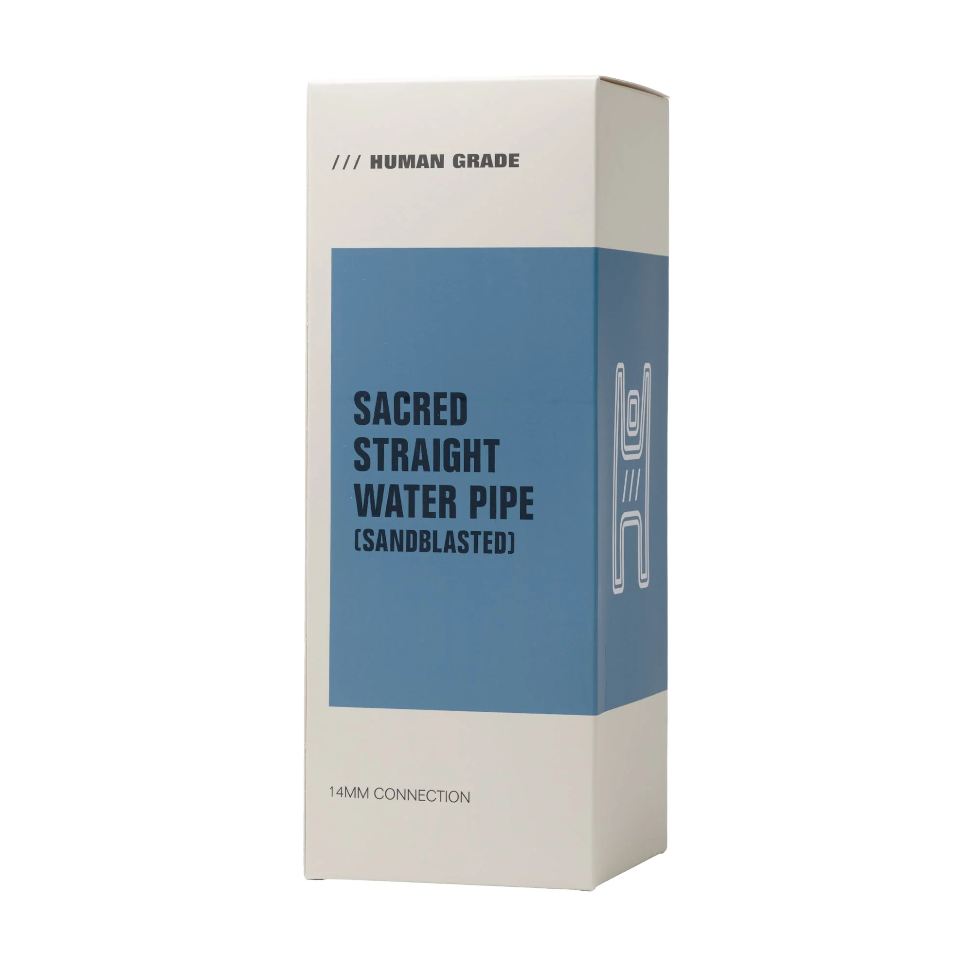 Human Grade Sacred Straight Sandblasted Glass Water Pipe - Image 2