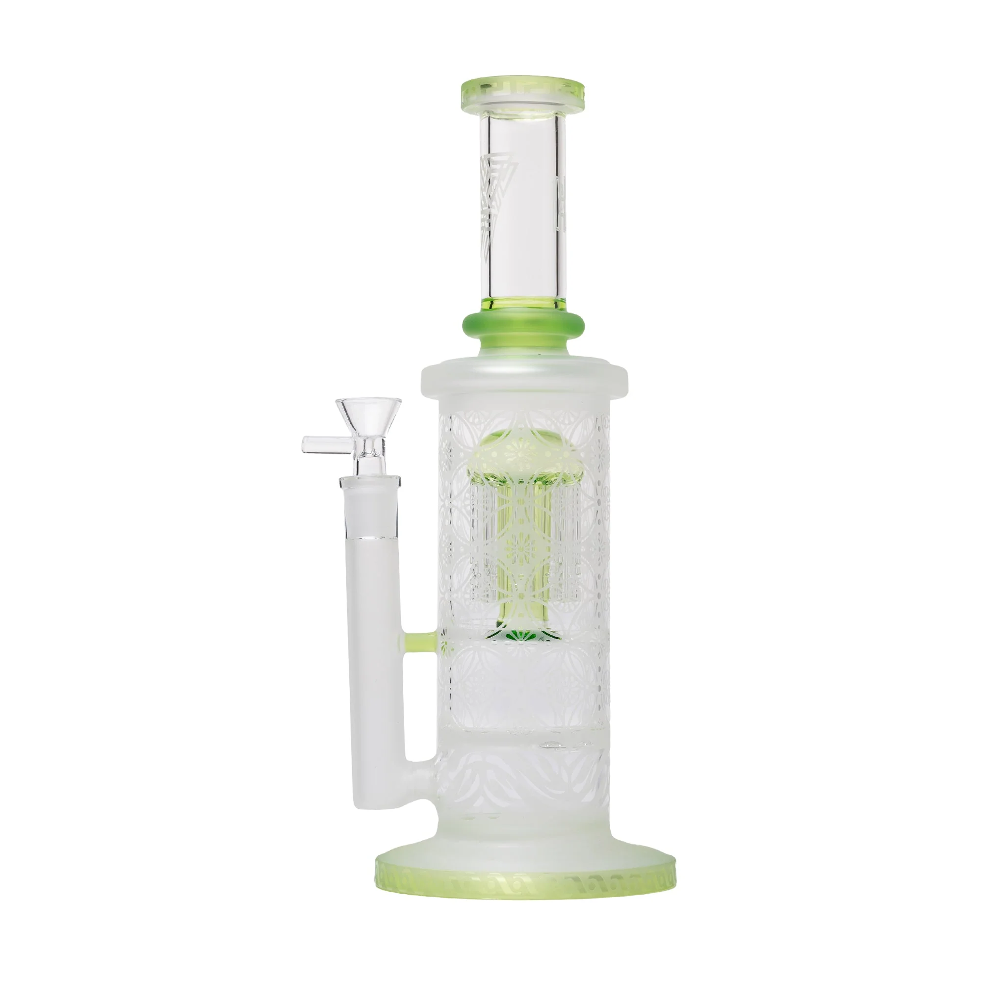 Human Grade Sacred Straight Sandblasted Glass Water Pipe - Image 4