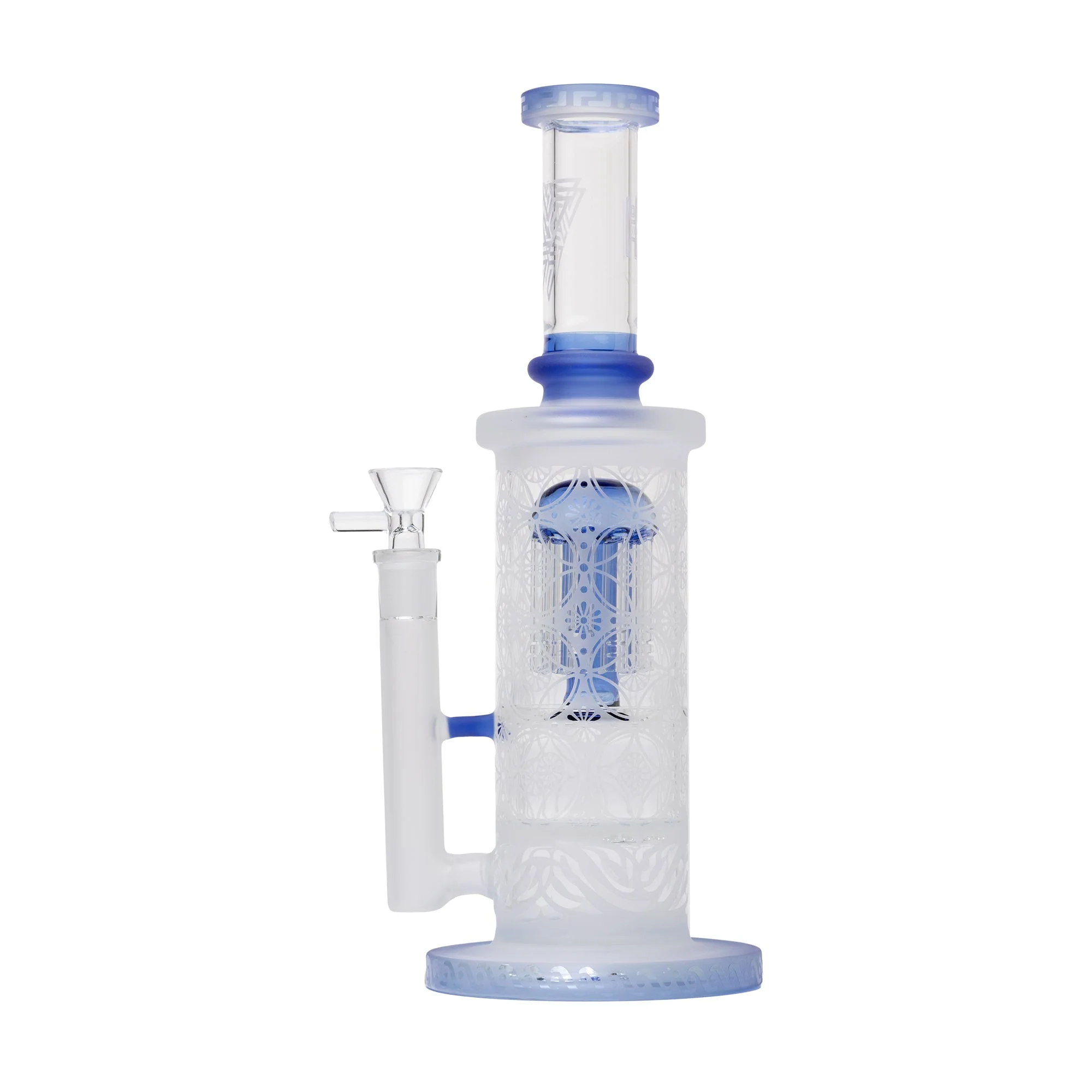 Human Grade Sacred Straight Sandblasted Glass Water Pipe - Image 5