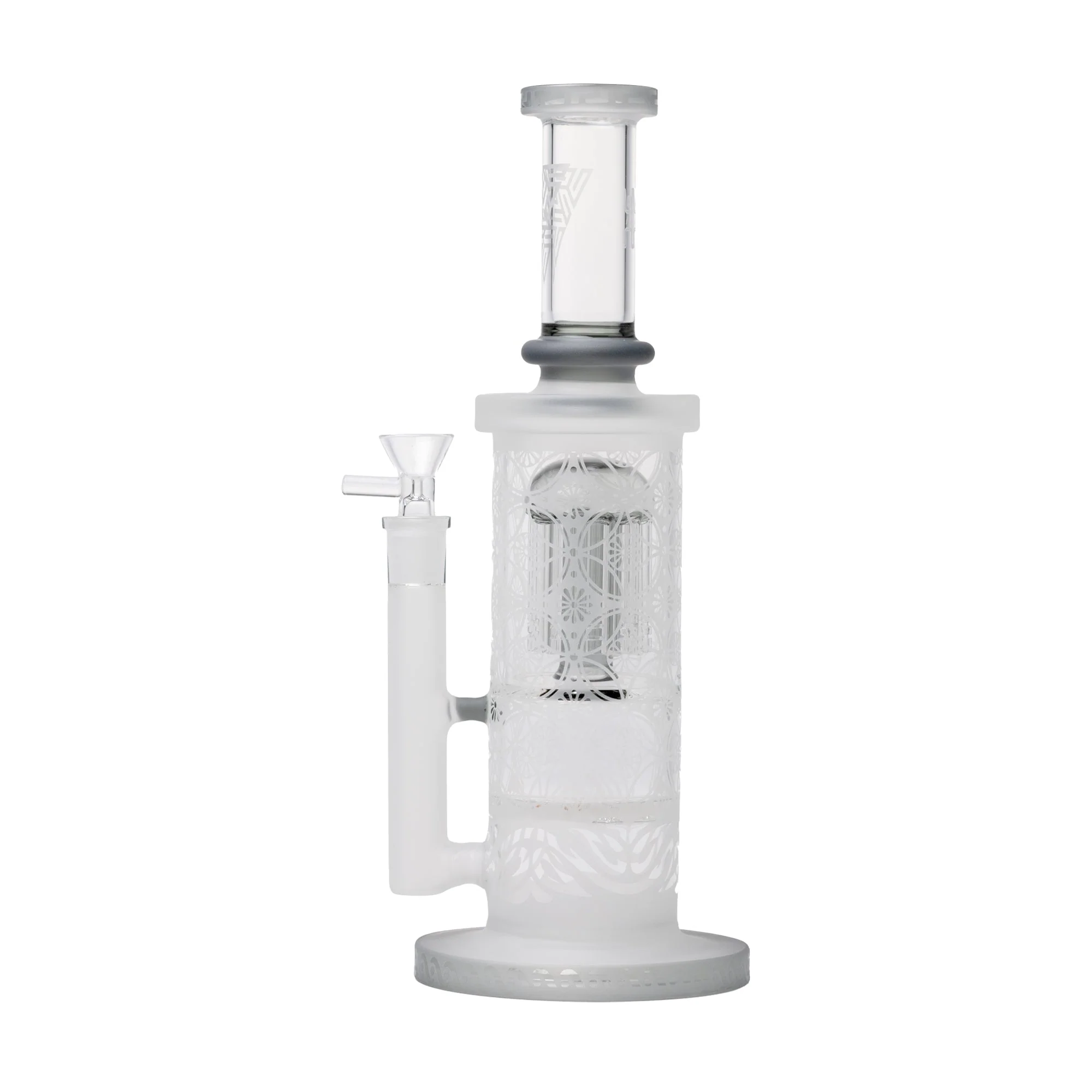 Human Grade Sacred Straight Sandblasted Glass Water Pipe - Image 7