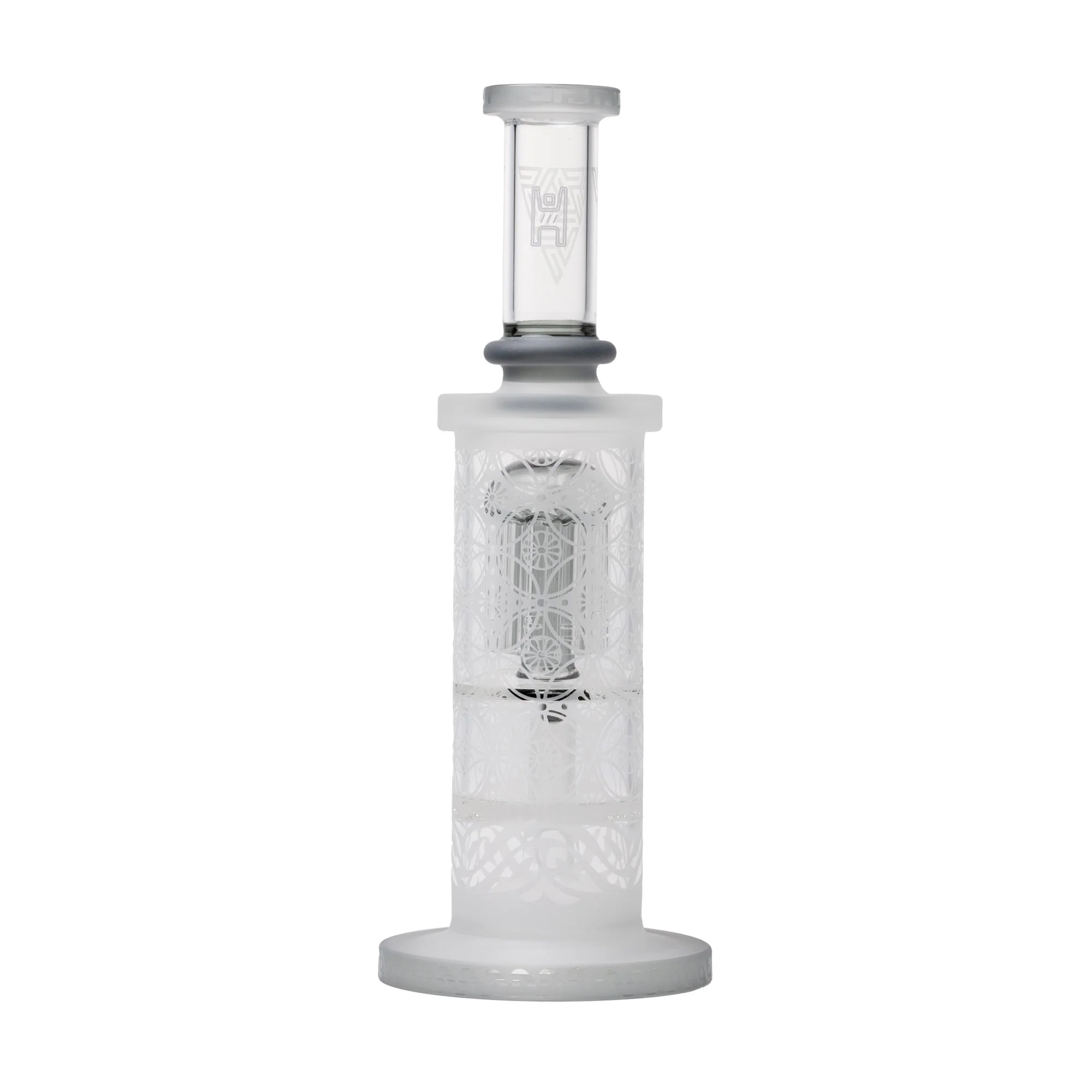 Human Grade Sacred Straight Sandblasted Glass Water Pipe - Image 8