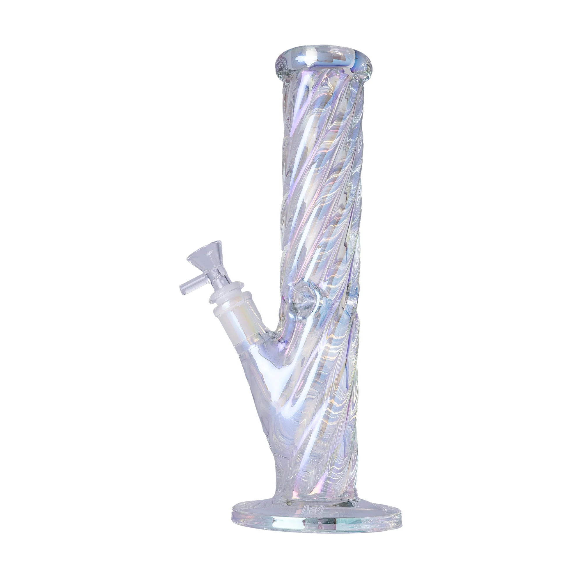 Human Grade Twisted Iridescent Tube Glass Water Pipe - Image 3